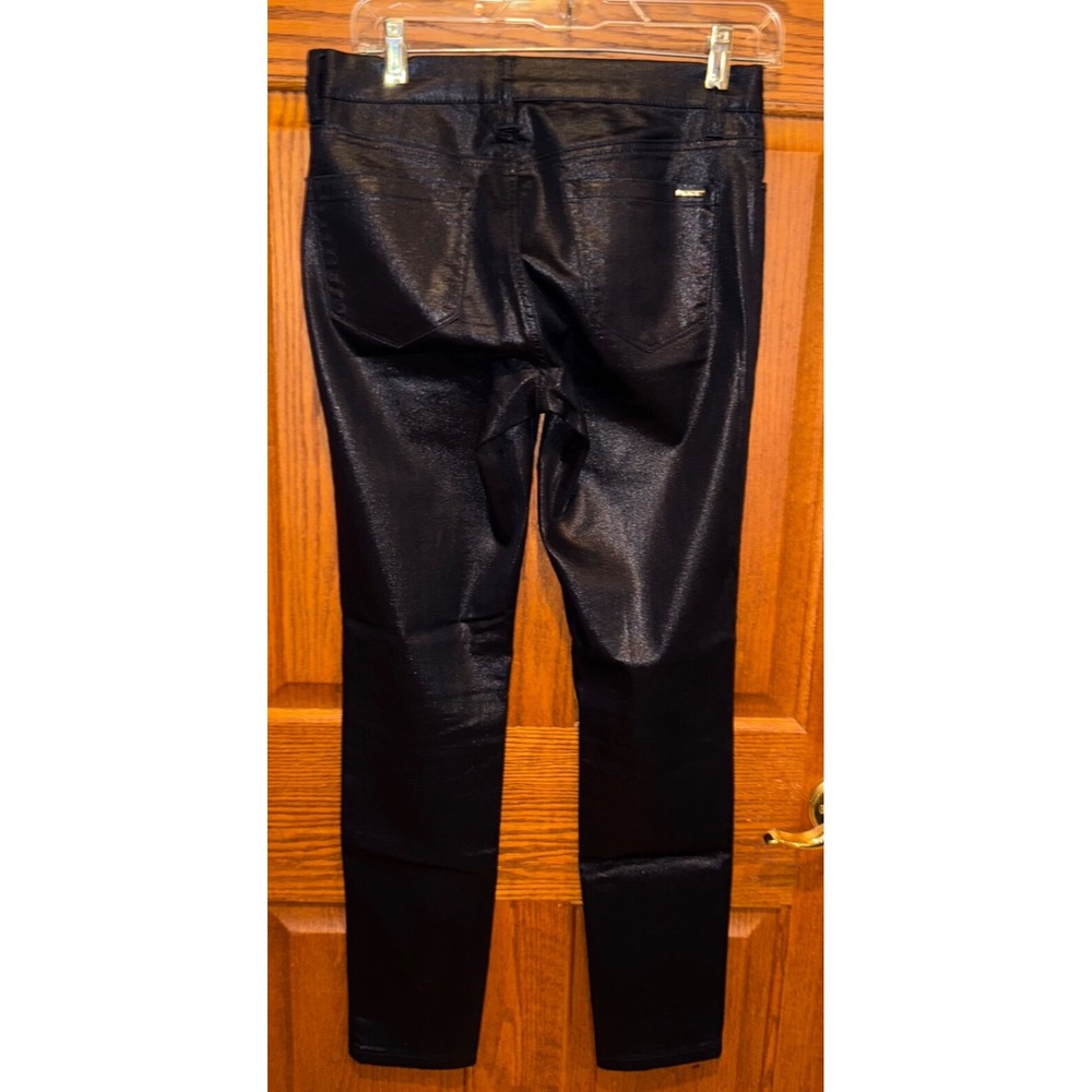 Vintage Cache Pants  Size 4 Blue  Y2K  straight leg stretch and shine 28" waist